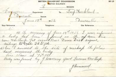 Hexthorpe br fatality