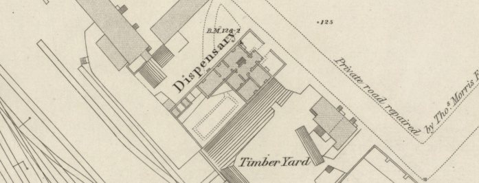 Wigan Dispensary 1847 map internal layout